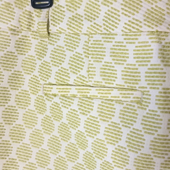 LOFT Short Green white Textured Polka Dots, size 10. - Picture 3 of 10
